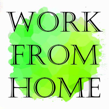 Soyut renkli arkaplan üzerindeki ev cümlesinden çalış