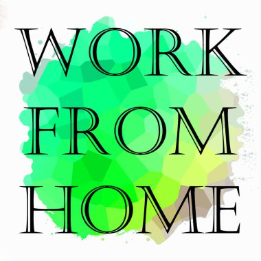 Soyut renkli arkaplan üzerindeki ev cümlesinden çalış