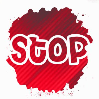 Soyut renkli arkaplan üzerindeki metni durdur 