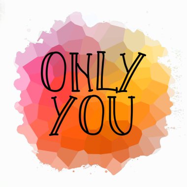 Sadece soyut renkli arkaplanda metin yazarsın