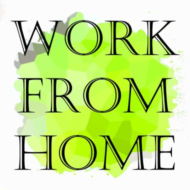 Soyut renkli arkaplan üzerindeki ev cümlesinden çalış