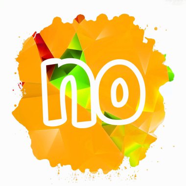 - Hayır! soyut renkli arkaplan üzerine metin