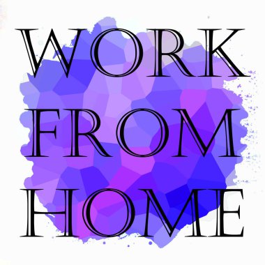 Soyut renkli arkaplan üzerindeki ev cümlesinden çalış