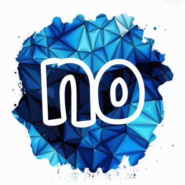 - Hayır! soyut renkli arkaplan üzerine metin