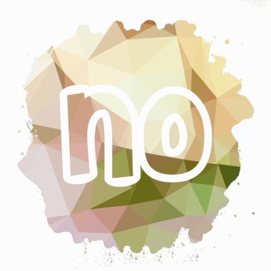 - Hayır! soyut renkli arkaplan üzerine metin