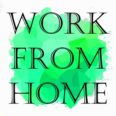 Soyut renkli arkaplan üzerindeki ev cümlesinden çalış