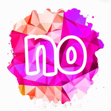 - Hayır! soyut renkli arkaplan üzerine metin