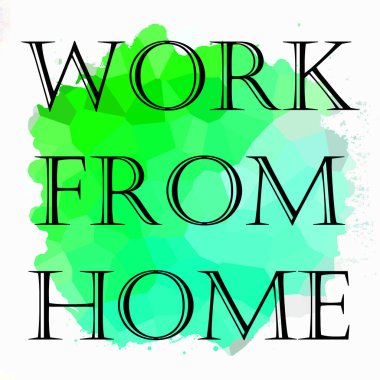 Soyut renkli arkaplan üzerindeki ev cümlesinden çalış