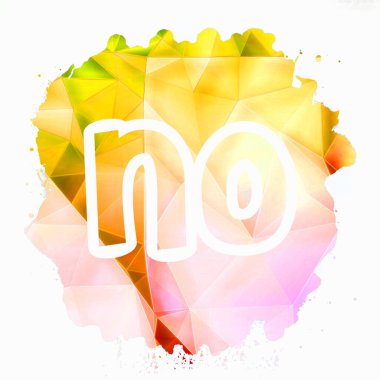 - Hayır! soyut renkli arkaplan üzerine metin