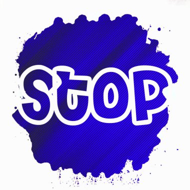 Soyut renkli arkaplan üzerindeki metni durdur 