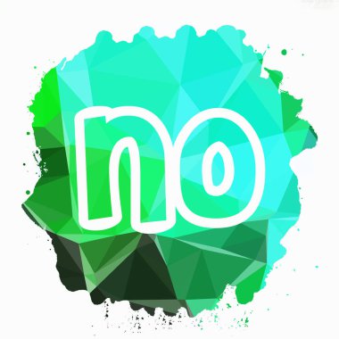 - Hayır! soyut renkli arkaplan üzerine metin