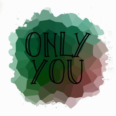 Sadece soyut renkli arkaplanda metin yazarsın