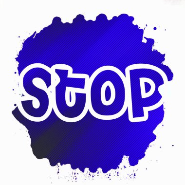 Soyut renkli arkaplan üzerindeki metni durdur 