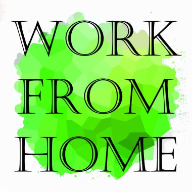 Soyut renkli arkaplan üzerindeki ev cümlesinden çalış