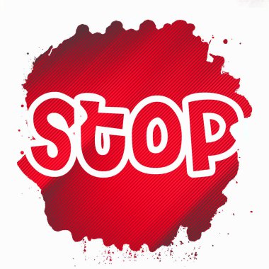 Soyut renkli arkaplan üzerindeki metni durdur 