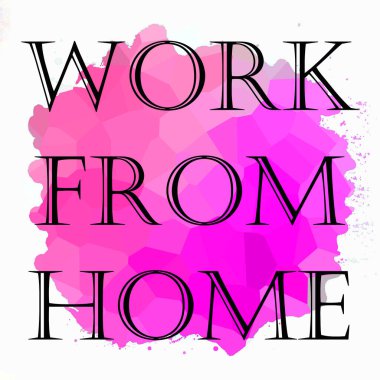 Soyut renkli arkaplan üzerindeki ev cümlesinden çalış