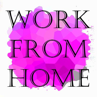 Soyut renkli arkaplan üzerindeki ev cümlesinden çalış