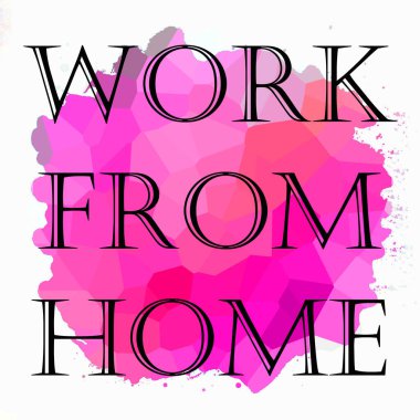 Soyut renkli arkaplan üzerindeki ev cümlesinden çalış