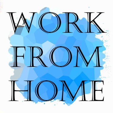 Soyut renkli arkaplan üzerindeki ev cümlesinden çalış