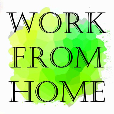 Soyut renkli arkaplan üzerindeki ev cümlesinden çalış