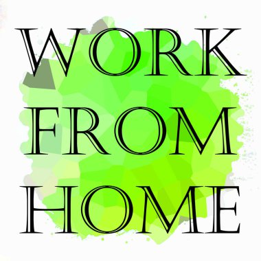 Soyut renkli arkaplan üzerindeki ev cümlesinden çalış