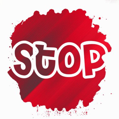 Soyut renkli arkaplan üzerindeki metni durdur 