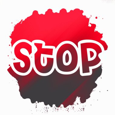 Soyut renkli arkaplan üzerindeki metni durdur 