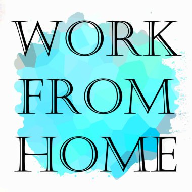 Soyut renkli arkaplan üzerindeki ev cümlesinden çalış