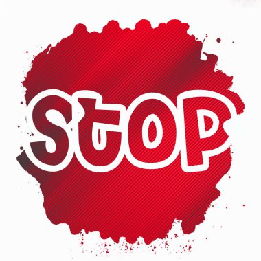 Soyut renkli arkaplan üzerindeki metni durdur 