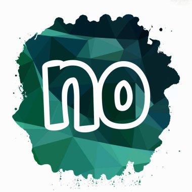 - Hayır! soyut renkli arkaplan üzerine metin