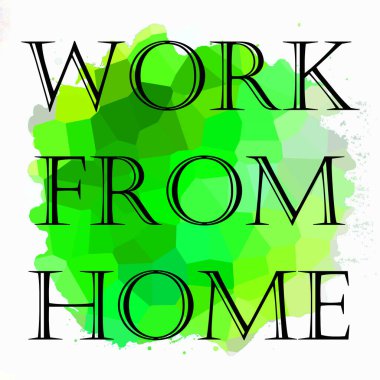 Soyut renkli arkaplan üzerindeki ev cümlesinden çalış