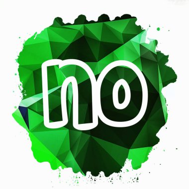 - Hayır! soyut renkli arkaplan üzerine metin