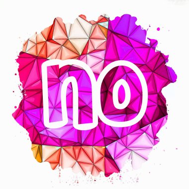 - Hayır! soyut renkli arkaplan üzerine metin