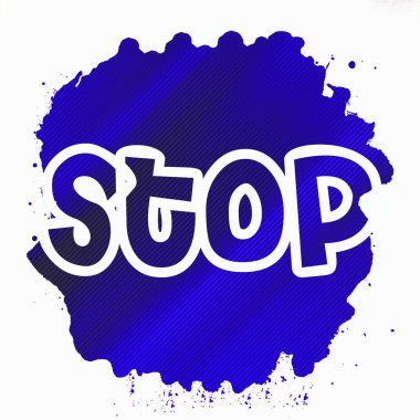 Soyut renkli arkaplan üzerindeki metni durdur 