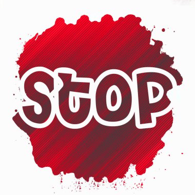 Soyut renkli arkaplan üzerindeki metni durdur 