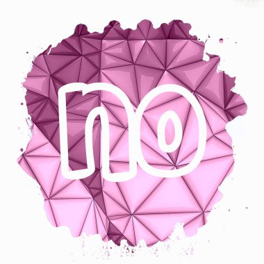 - Hayır! soyut renkli arkaplan üzerine metin