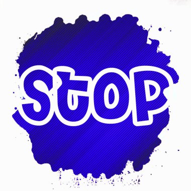 Soyut renkli arkaplan üzerindeki metni durdur 