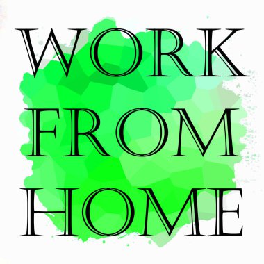 Soyut renkli arkaplan üzerindeki ev cümlesinden çalış