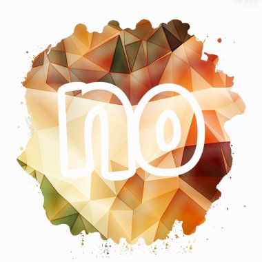 - Hayır! soyut renkli arkaplan üzerine metin