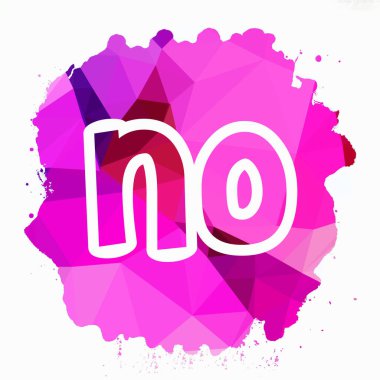 - Hayır! soyut renkli arkaplan üzerine metin