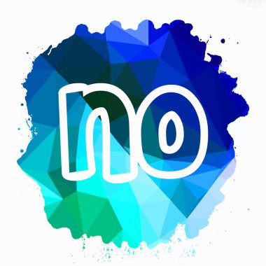 - Hayır! soyut renkli arkaplan üzerine metin