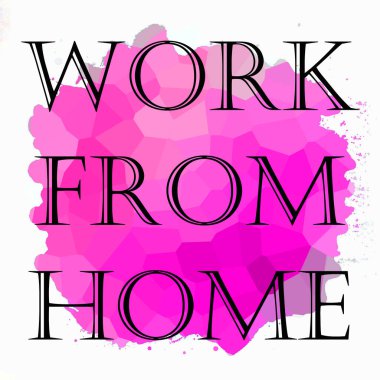 Soyut renkli arkaplan üzerindeki ev cümlesinden çalış