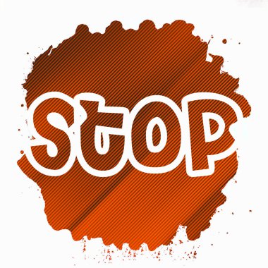 Soyut renkli arkaplan üzerindeki metni durdur 