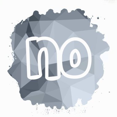 - Hayır! soyut renkli arkaplan üzerine metin