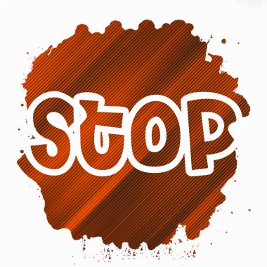 Soyut renkli arkaplan üzerindeki metni durdur 