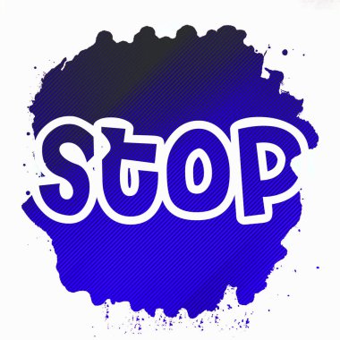 Soyut renkli arkaplan üzerindeki metni durdur 