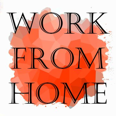 Soyut renkli arkaplan üzerindeki ev cümlesinden çalış