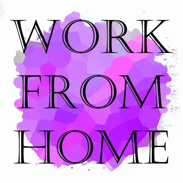 Soyut renkli arkaplan üzerindeki ev cümlesinden çalış