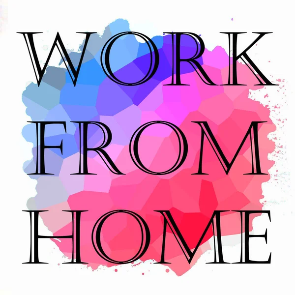 Soyut renkli arkaplan üzerindeki ev cümlesinden çalış