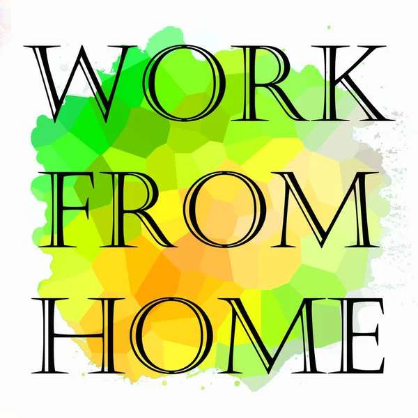 Soyut renkli arkaplan üzerindeki ev cümlesinden çalış